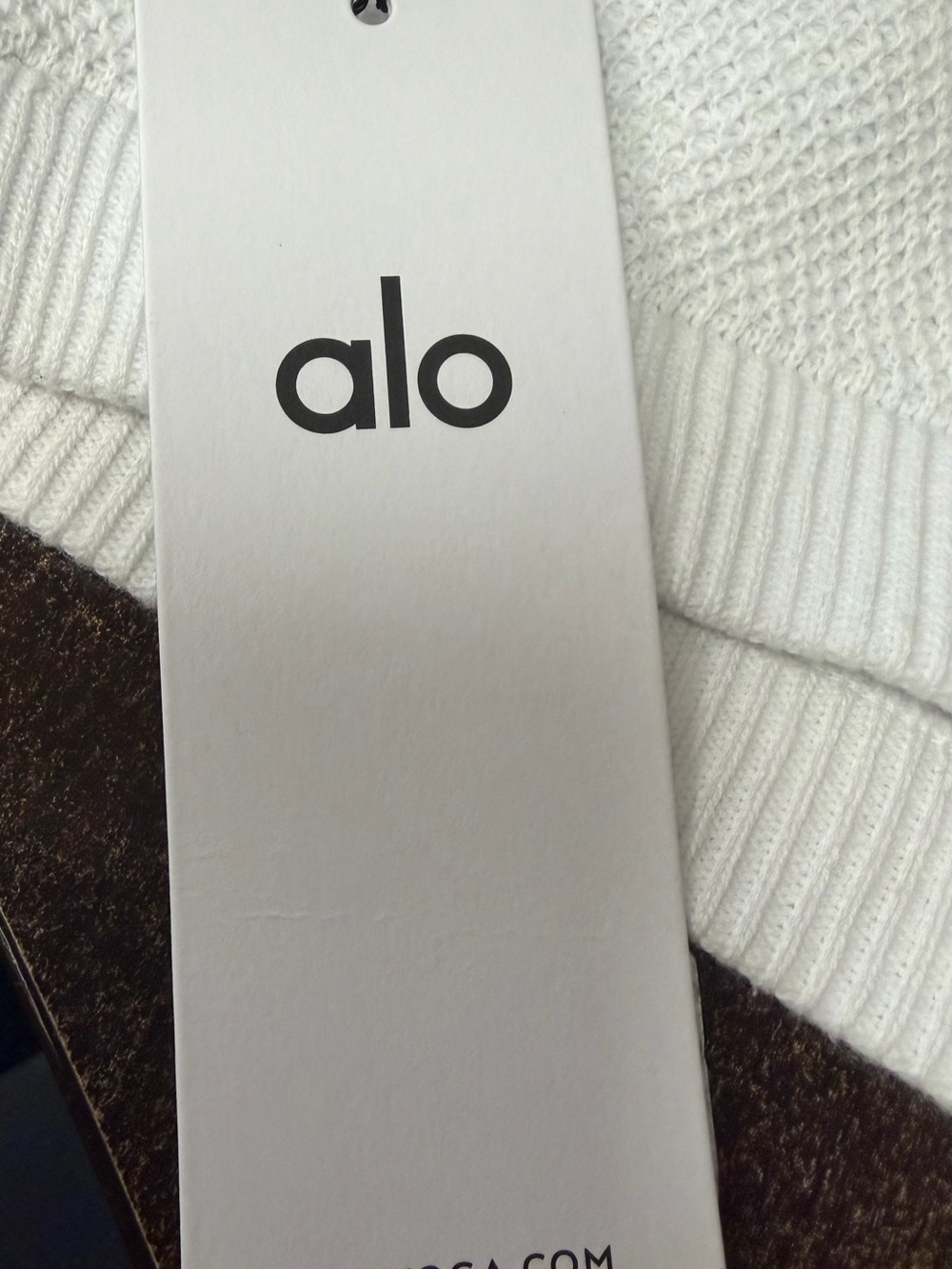Alo Yoga Tennis Club Sweater Knit Bra White/spruce Green Small NWT - Picture 6 of 6